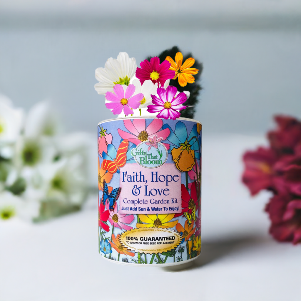 Faith, Hope & Love Garden Grocan Seed Kit